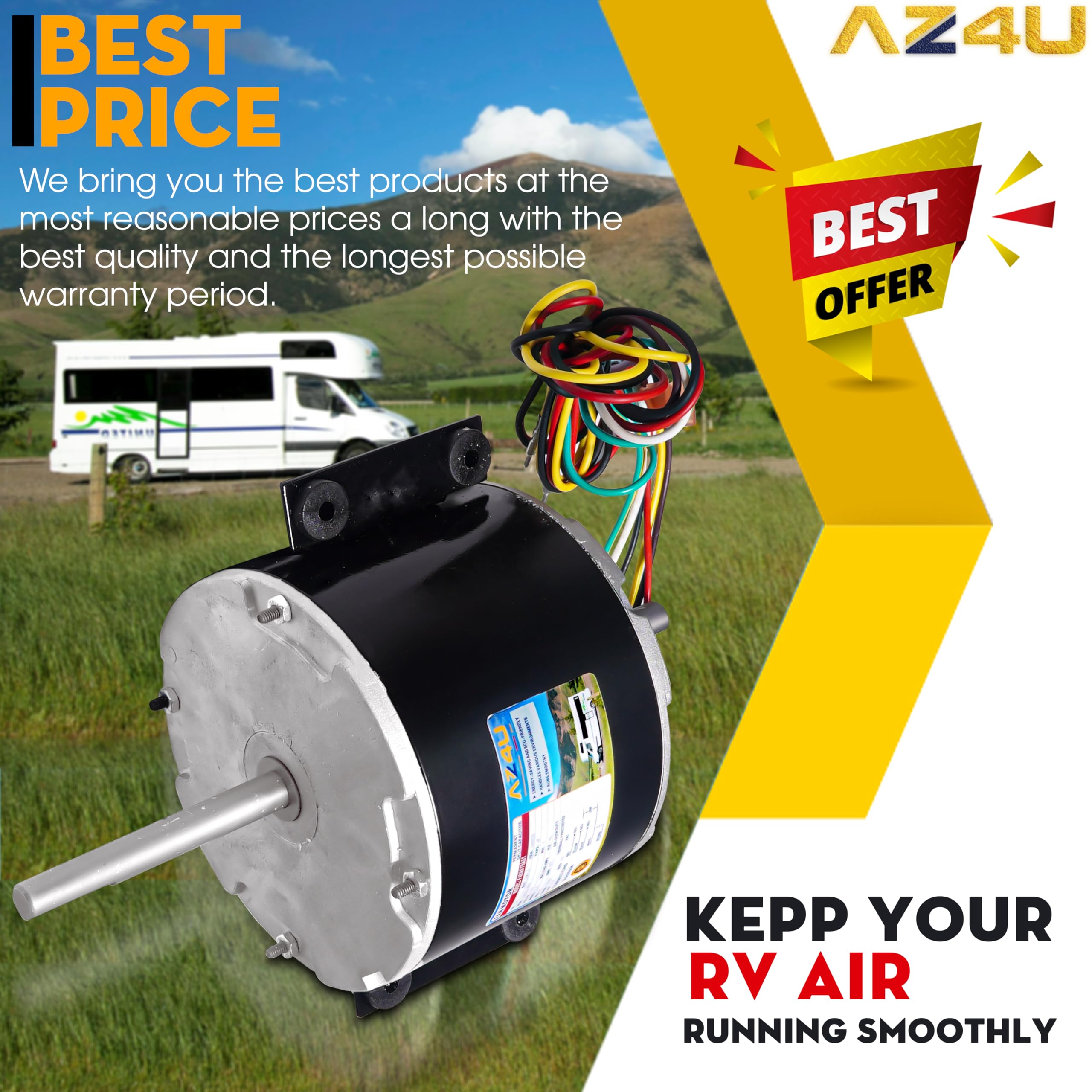 Motor del ventilador de CA de 1/5Hp 3 velocidades - Imagen 10