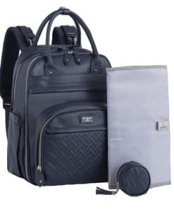 Mochila de pañales de cuero BabbleRoo - Bolso -Azul medianoc