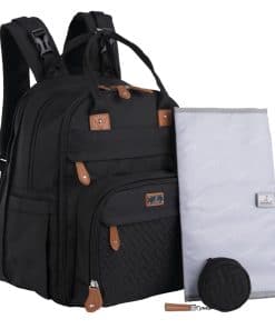 BabbleRoo Mochila de pañales extra grande, -Negro