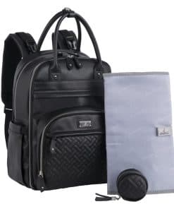 Mochila de Pañales de Cuero BabbleRoo - Bolso de Bebé con