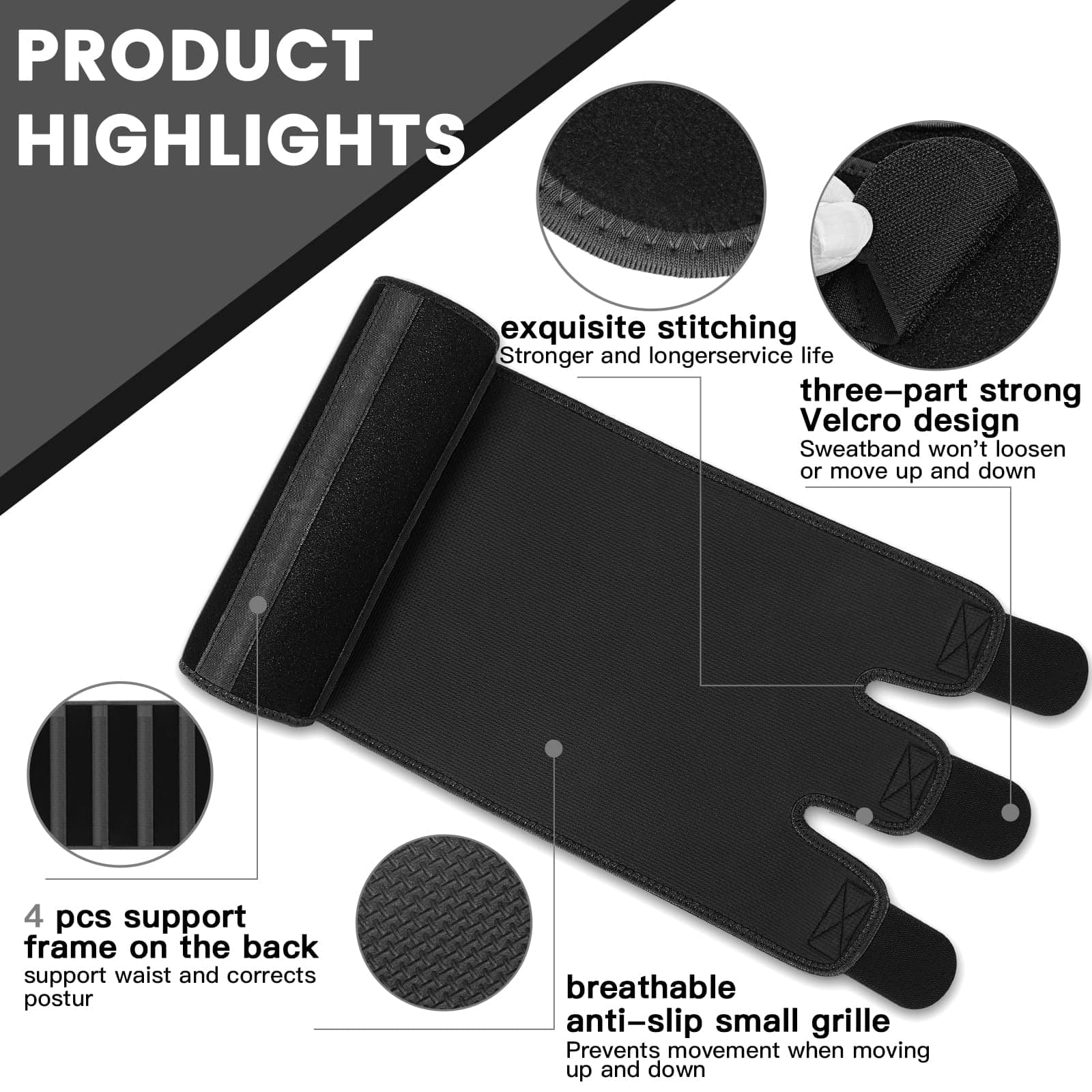 RIYA Cinturón de Sudor para Cintura para Mujeres y Hombres - Imagen 4