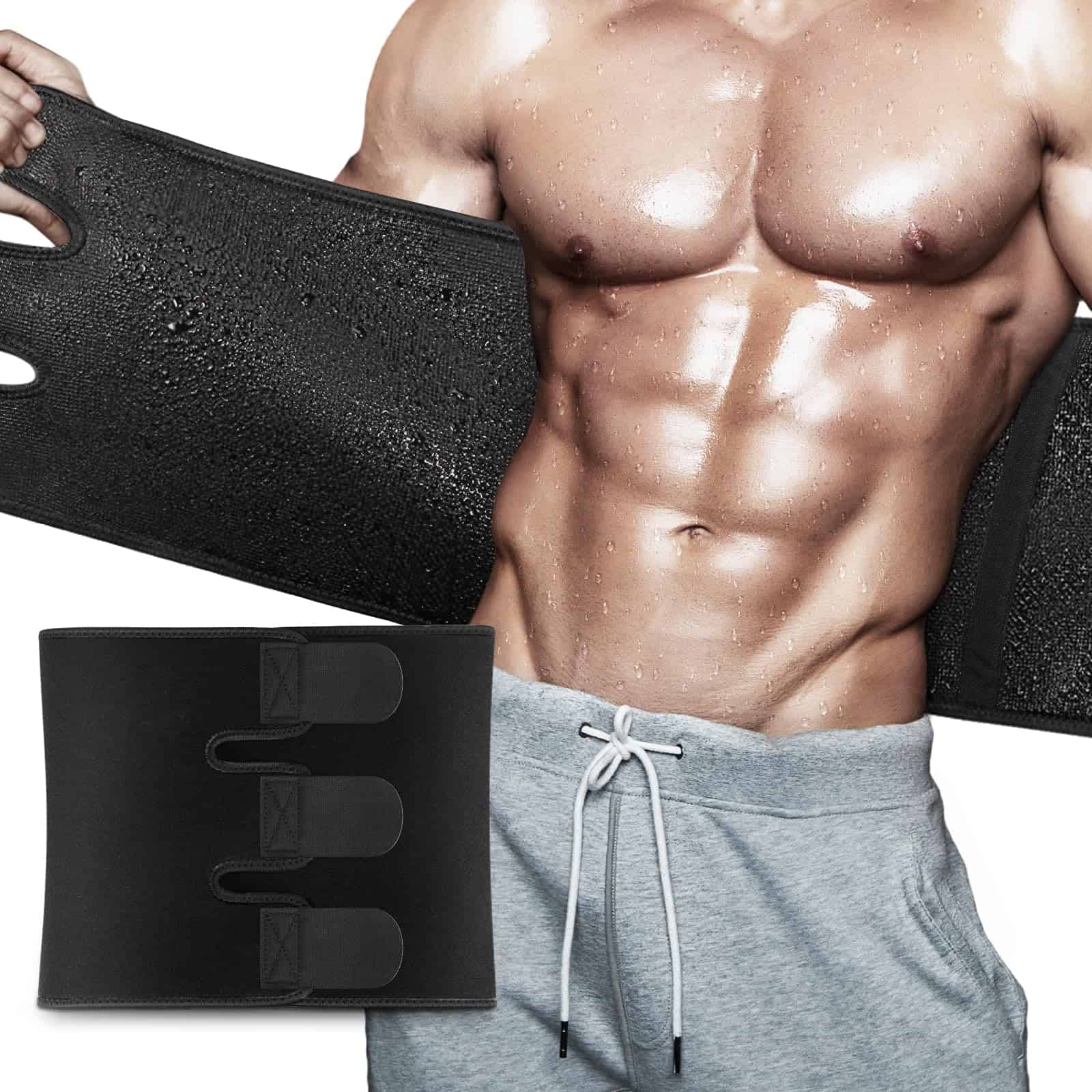 RIYA Cinturón de Sudor para Cintura para Mujeres y Hombres