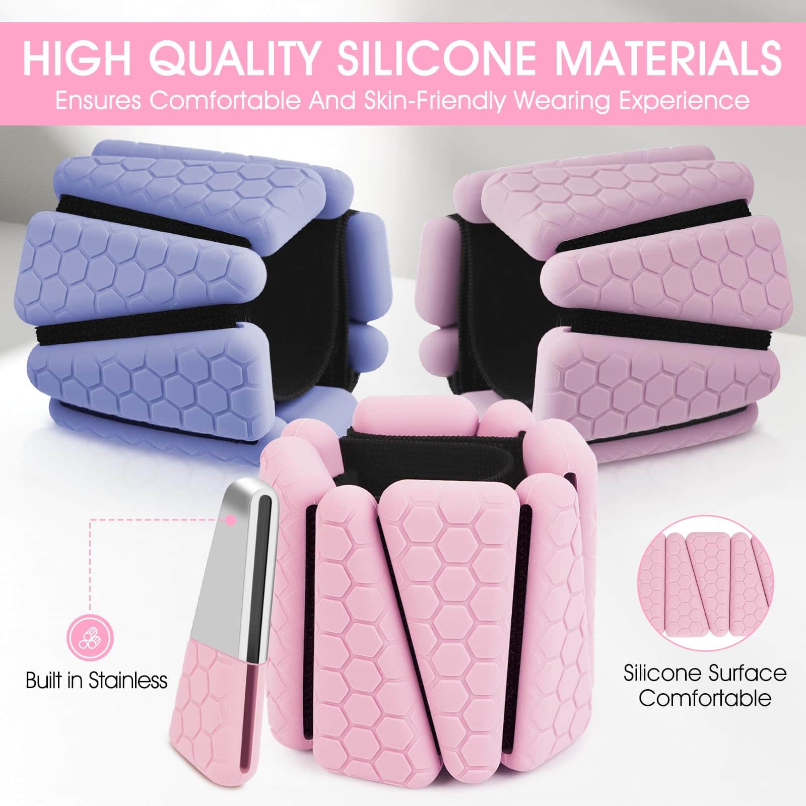 Pulseras Pesas para Muñeca, Conjunto de 2 Brazaletes - Imagen 5