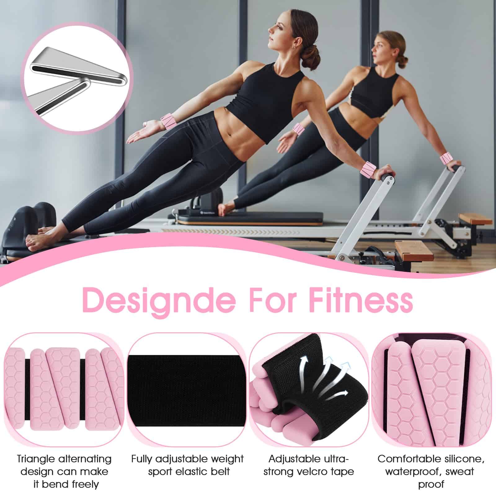 Pulseras Pesas para Muñeca, Conjunto de 2 Brazaletes - Imagen 4