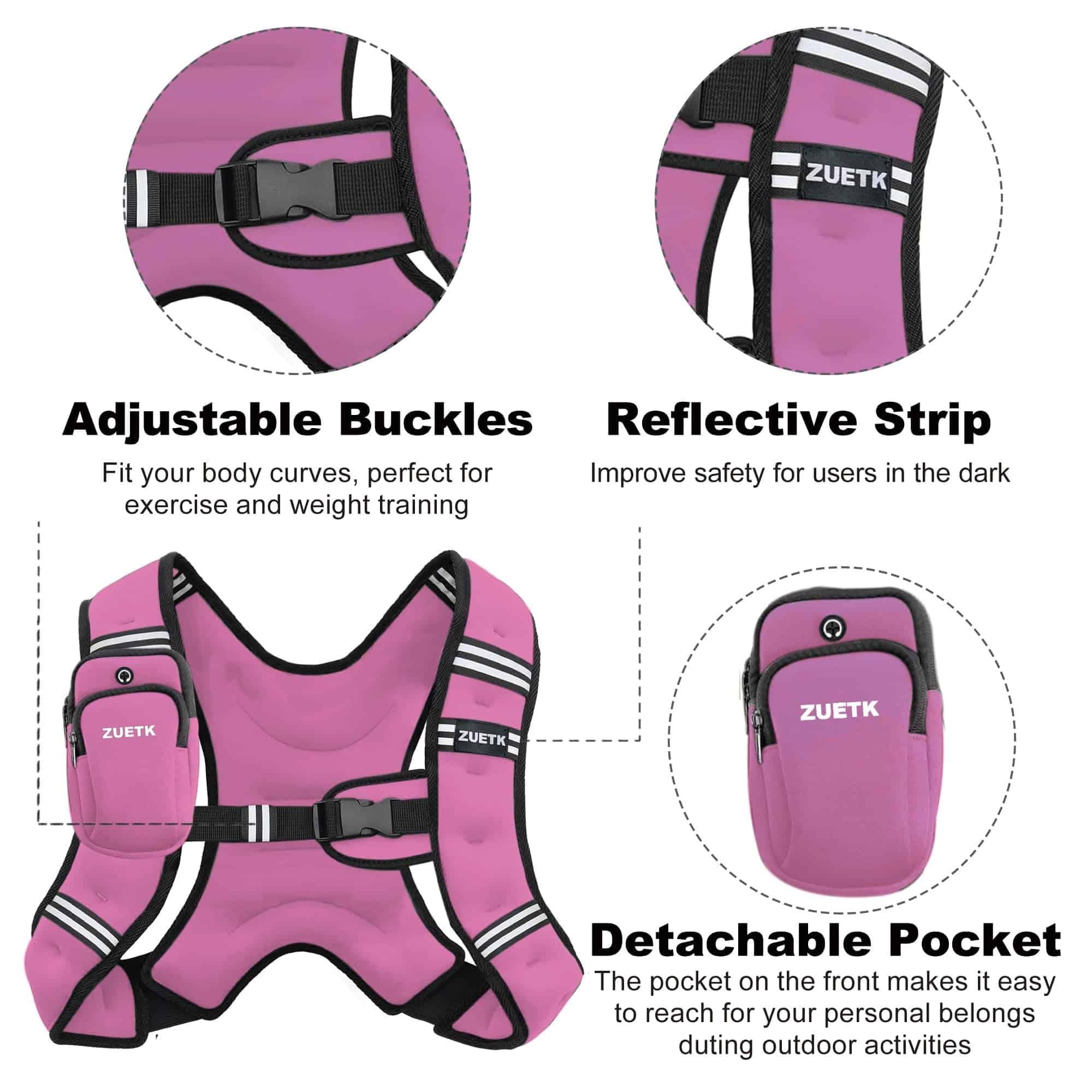 Chaleco con peso ZUETK, Chaleco con peso de - Imagen 3