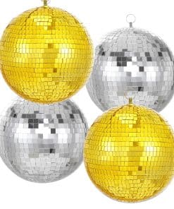 Espejo Colgante de Bola Disco Dorada: Bola de Plata