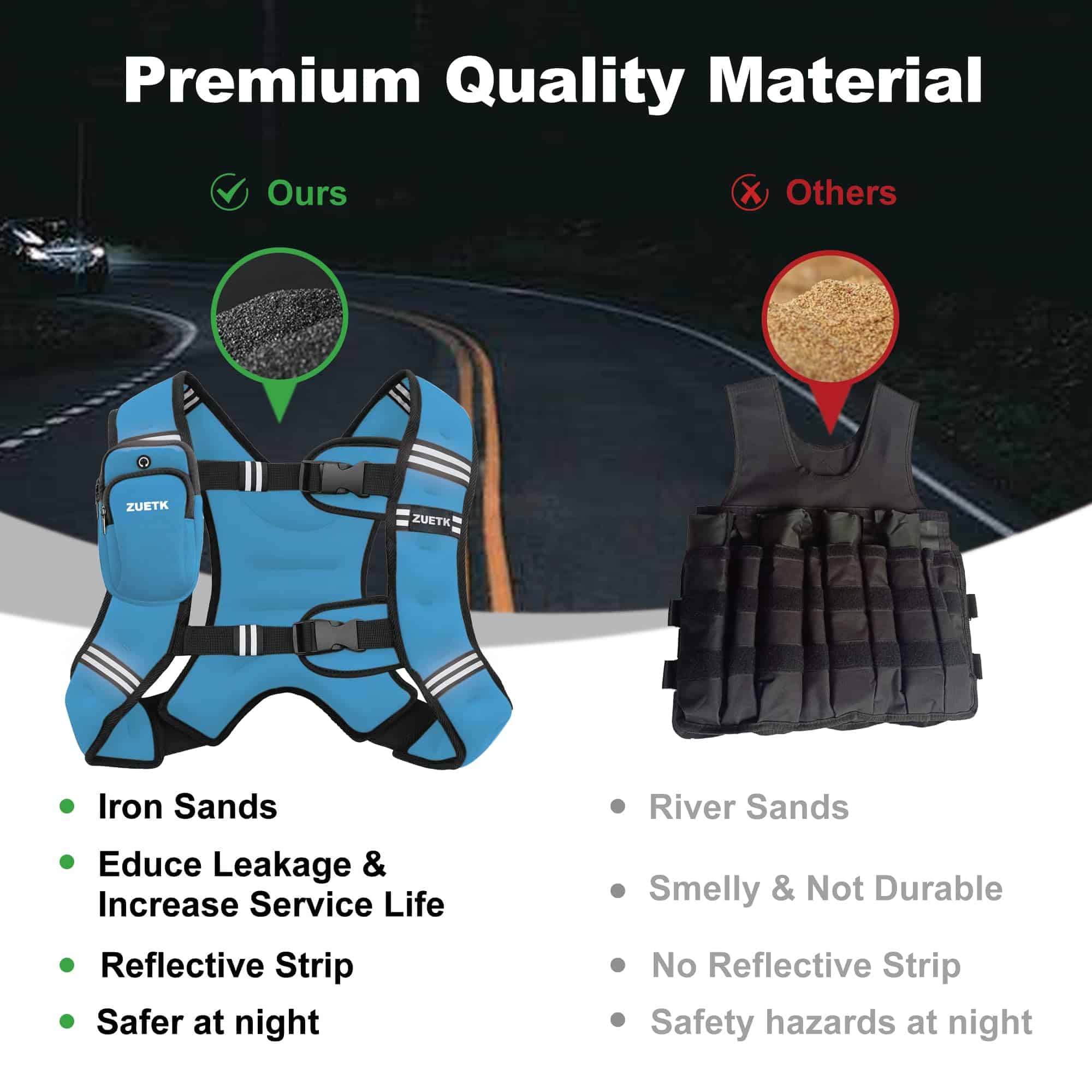 Chaleco con Peso ZUETK, Chaleco con Pesas de - Imagen 5