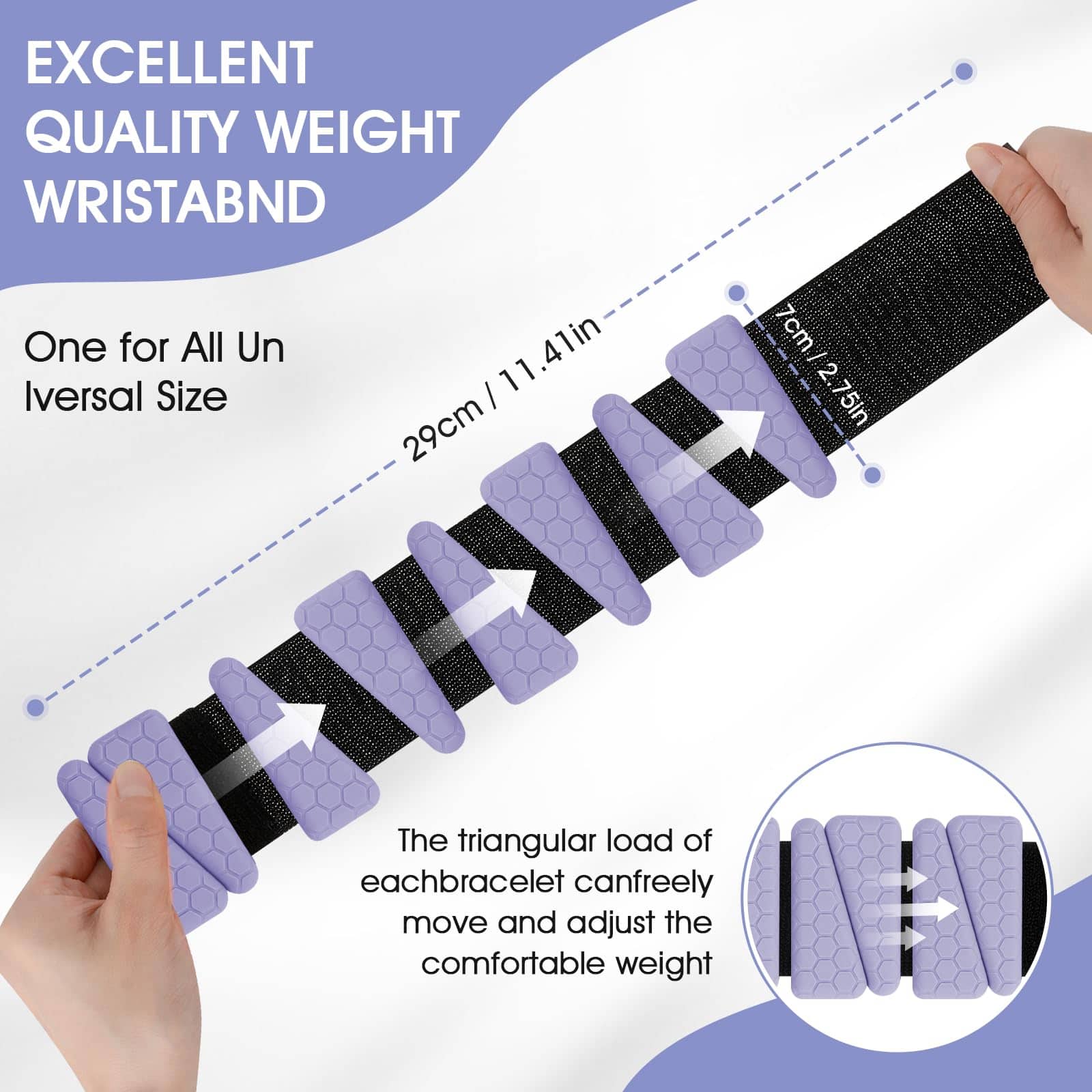 Pesas de Muñeca, Juego de 2 Pulseras Ajustables de Silicona - Imagen 3