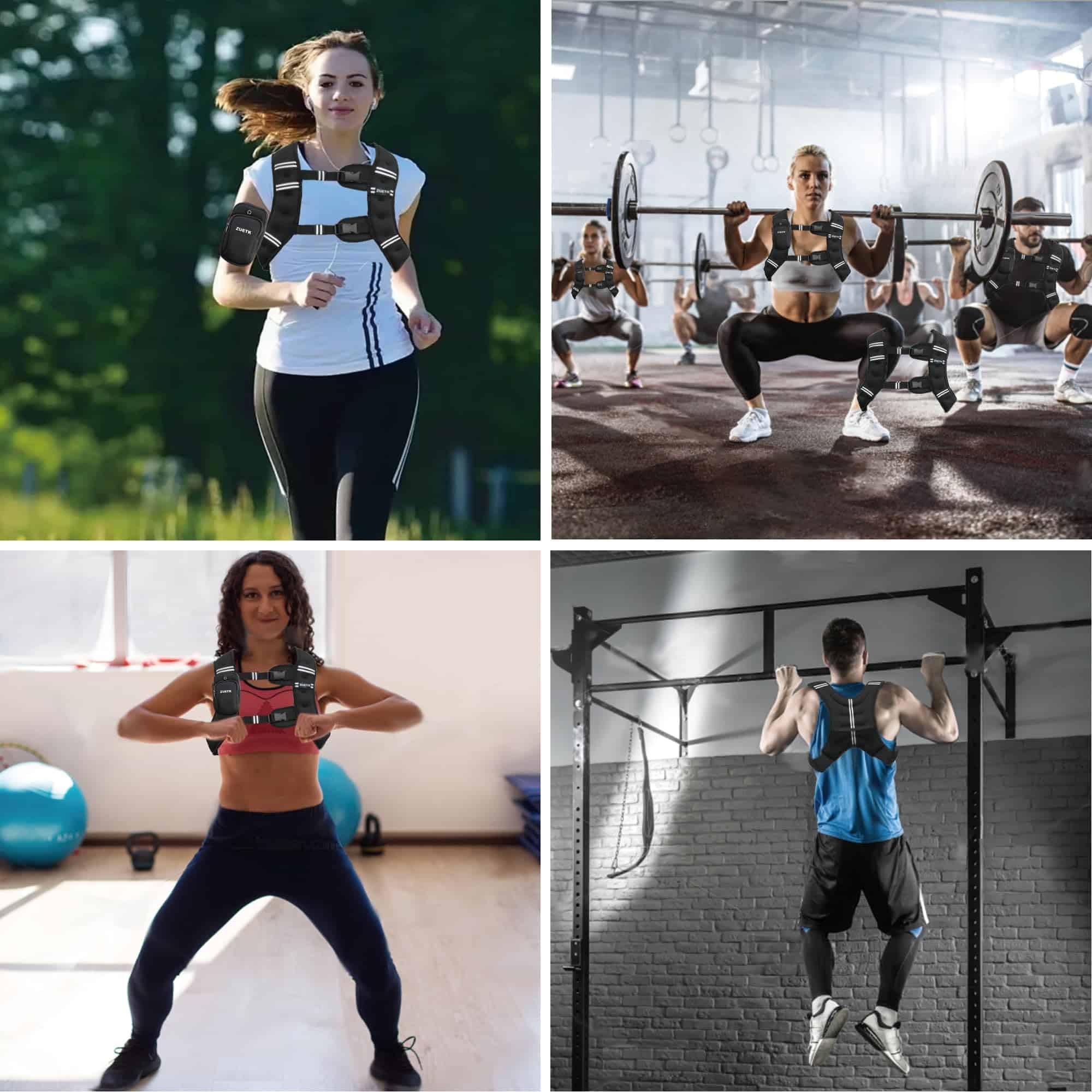 Chaleco con Peso ZUETK, -Negro con Bolsa - Imagen 9