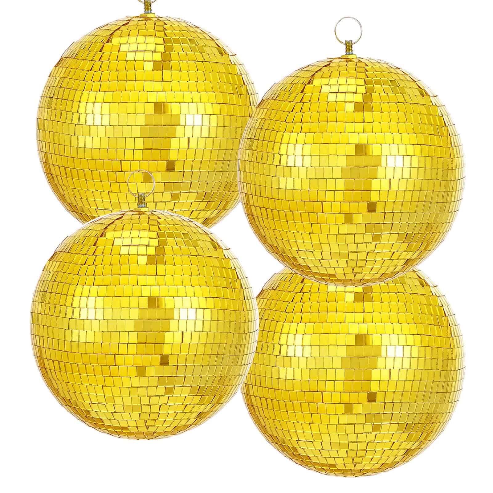 Esfera de Espejo Dorada Colgante: 6 Pulgadas Bola