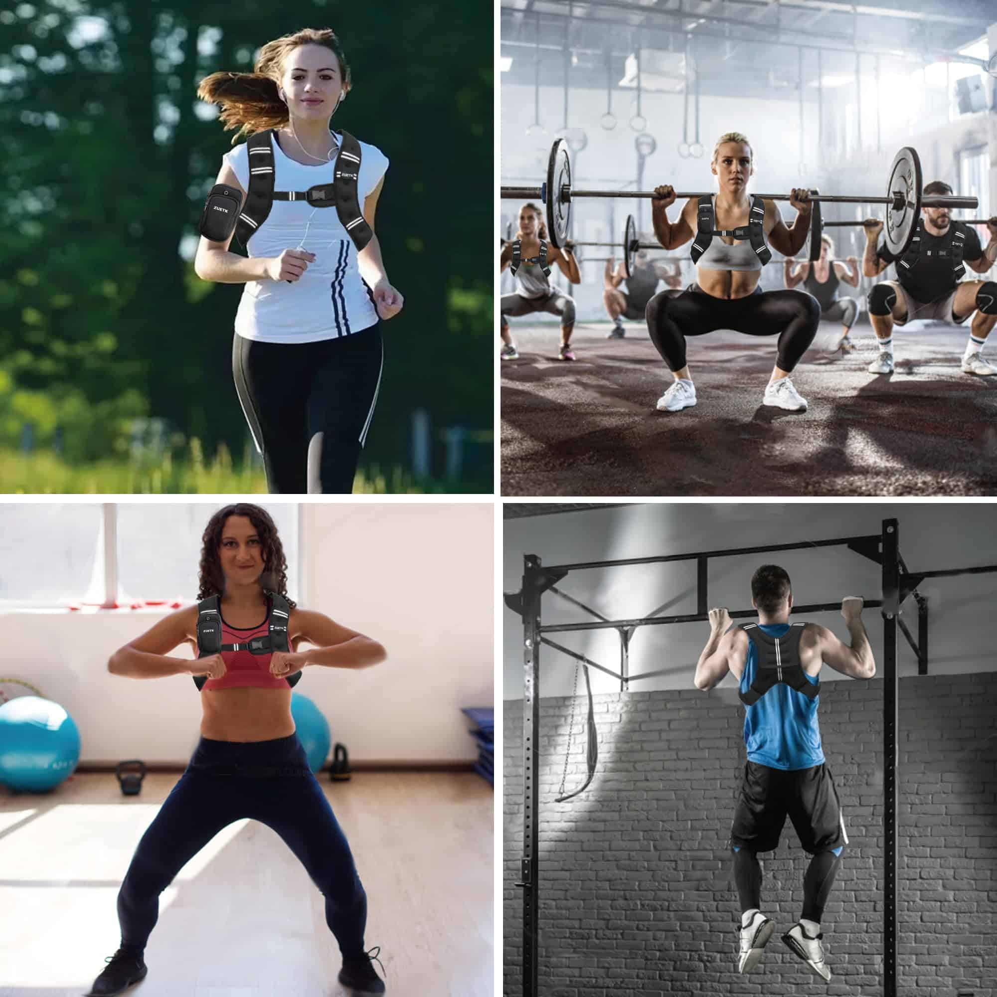 Chaleco con Peso ZUETK, -Negro con Bolsa - Imagen 9