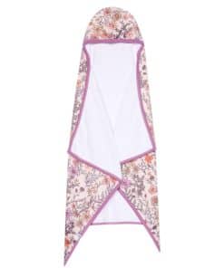 Toalla con capucha premium para niños grandes -Flora