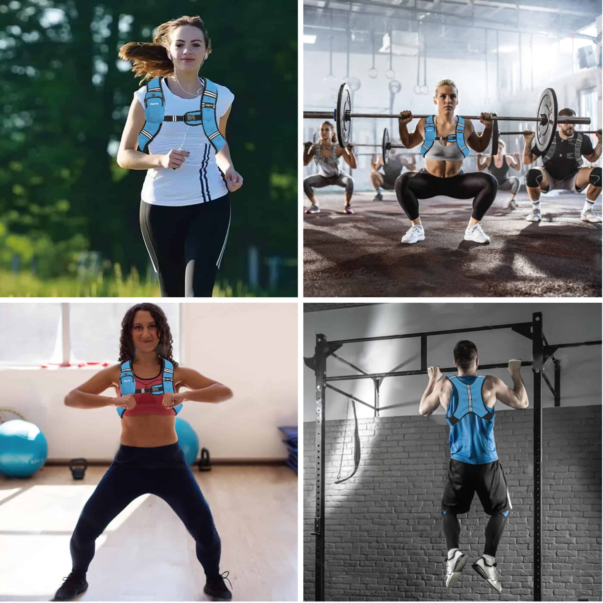 Chaleco ponderado ZUETK, 6 lb/8 lb/12 lb/16 lb/20 lb/25 - Imagen 9