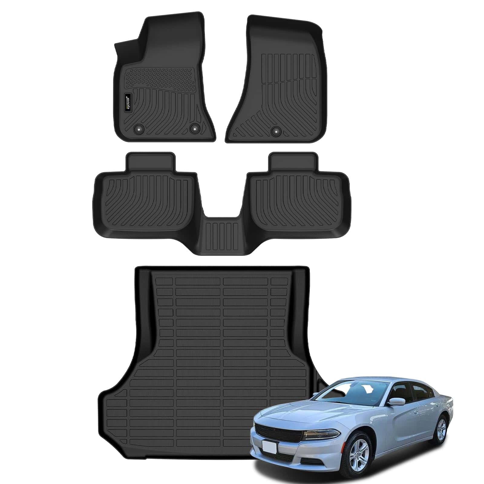 Tapetes de piso y forro para maletero Jenofa para Dodge