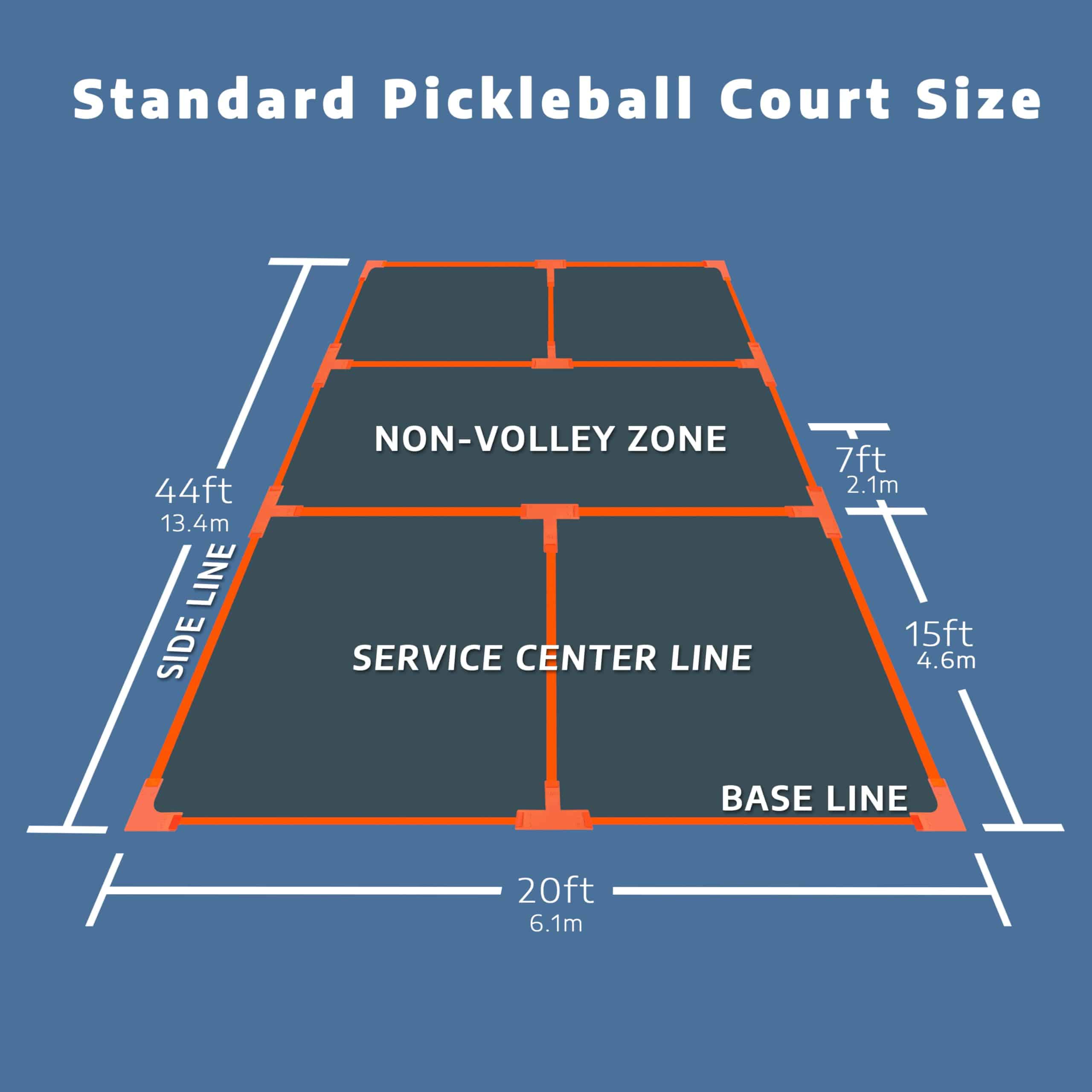 Set de Líneas de Cancha de Pickleball A11N SPORTS, Naranja - Imagen 3