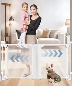 Puerta de seguridad para bebés expandible para escaleras