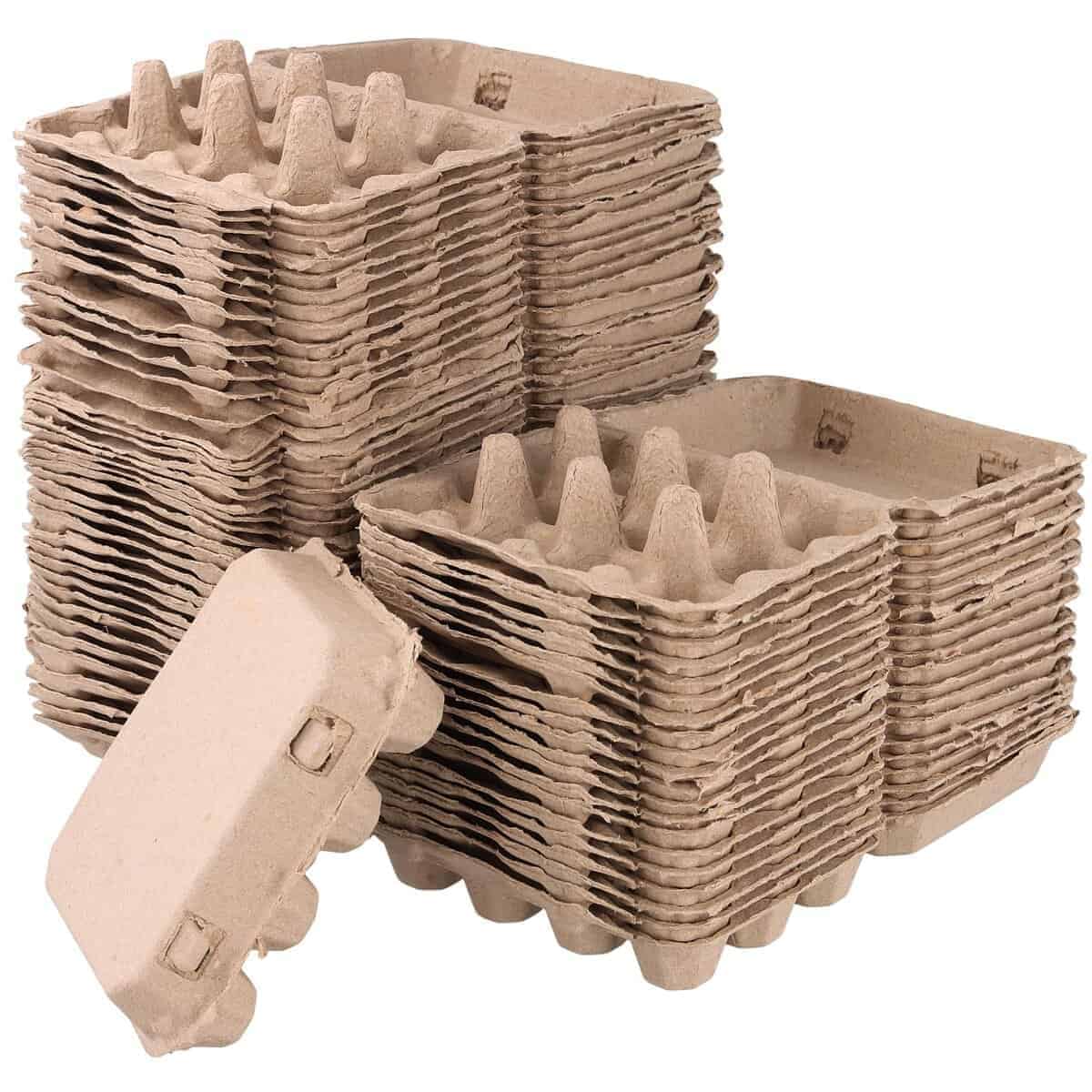 TAICHEUT 60 Pack 12 Count Quail Egg Cartons, Paper Pulp
