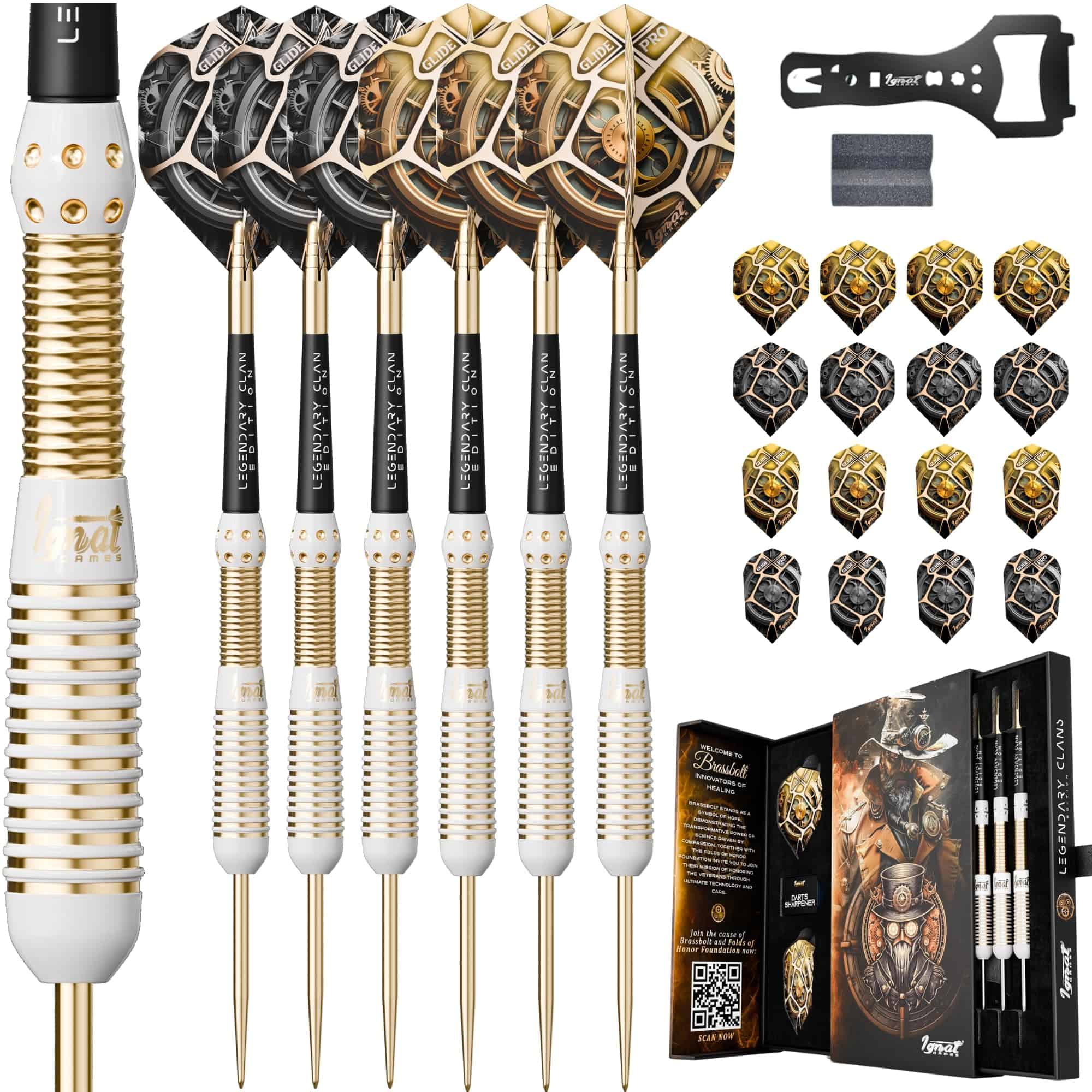 IgnatGames Darts Metal Tip Set - Juego de 6 dardos de punta