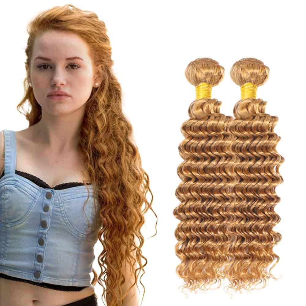 #27 Mechones de Cabello Humano Ondas Profundas 22 24
