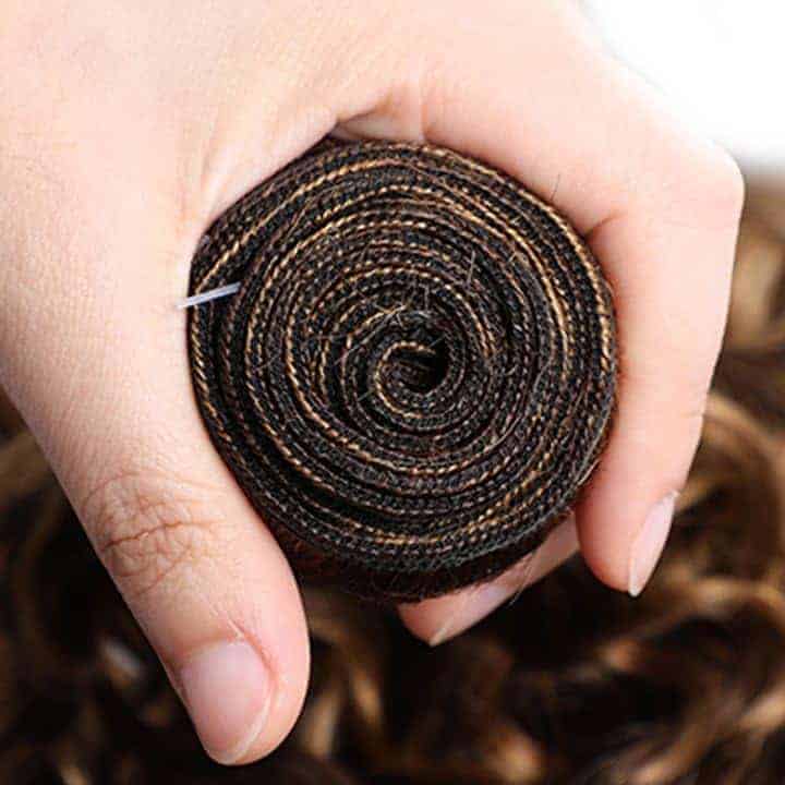 Paquetes de cabello humano con ondas de agua marrón de - Imagen 5