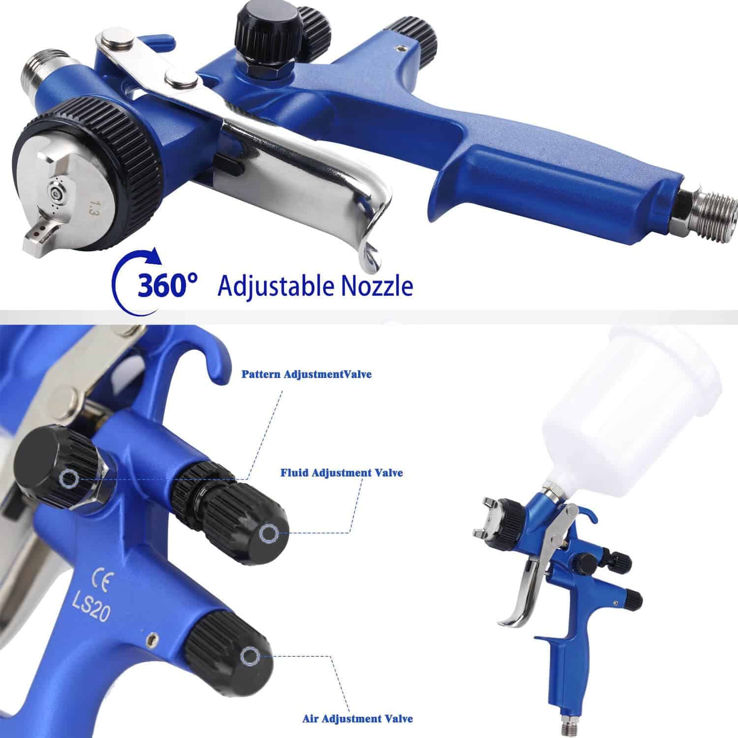 Pistola de Pulverización HVLP de Gravedad Profesional - Imagen 5