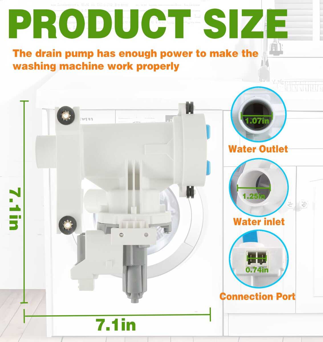 (Actualizado) Bomba de Drenaje y Filtro para Lavadora - Imagen 5