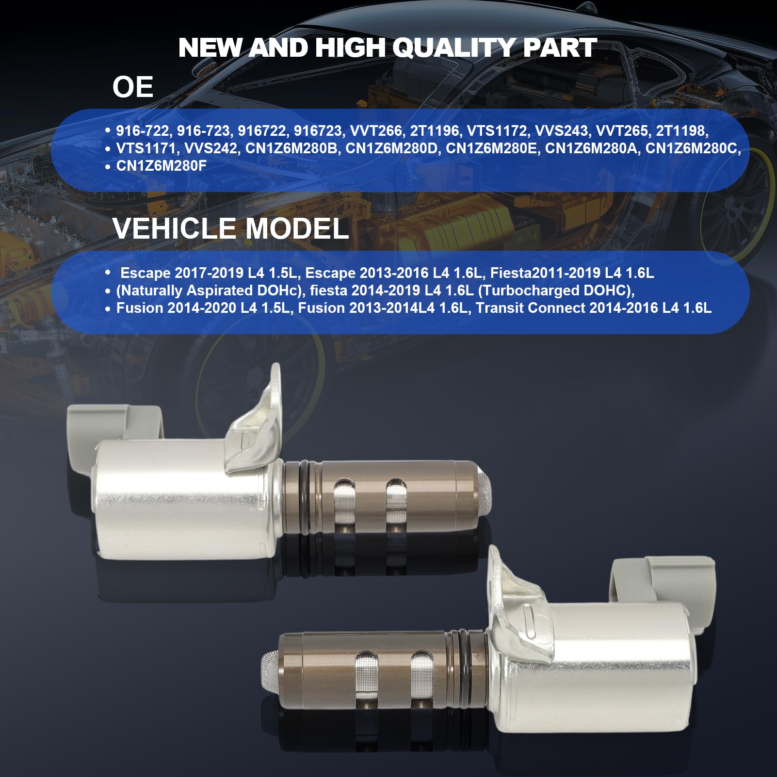 2 piezas Solenoide de sincronización de válvula variable - Imagen 4