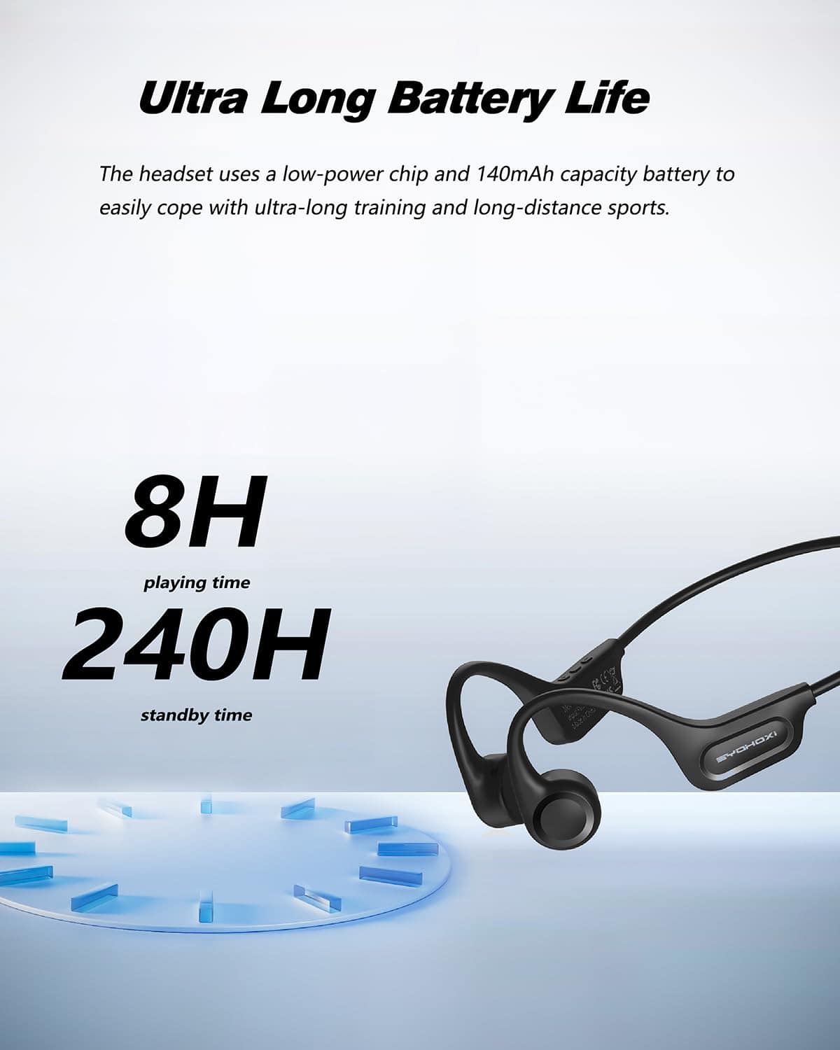 Audífonos deportivos de conducción ósea ultracómodos para - Imagen 6