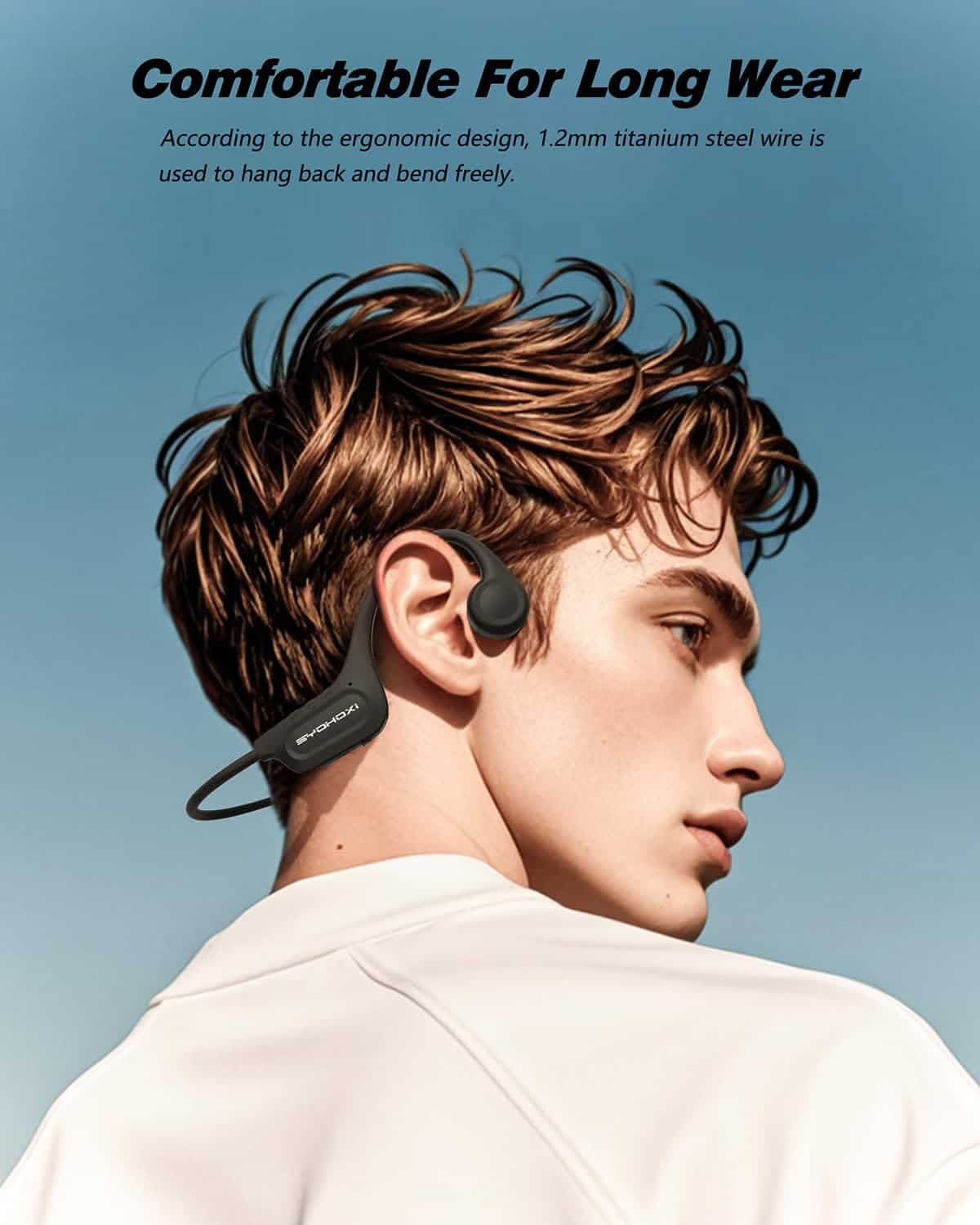Audífonos deportivos de conducción ósea ultracómodos para - Imagen 8