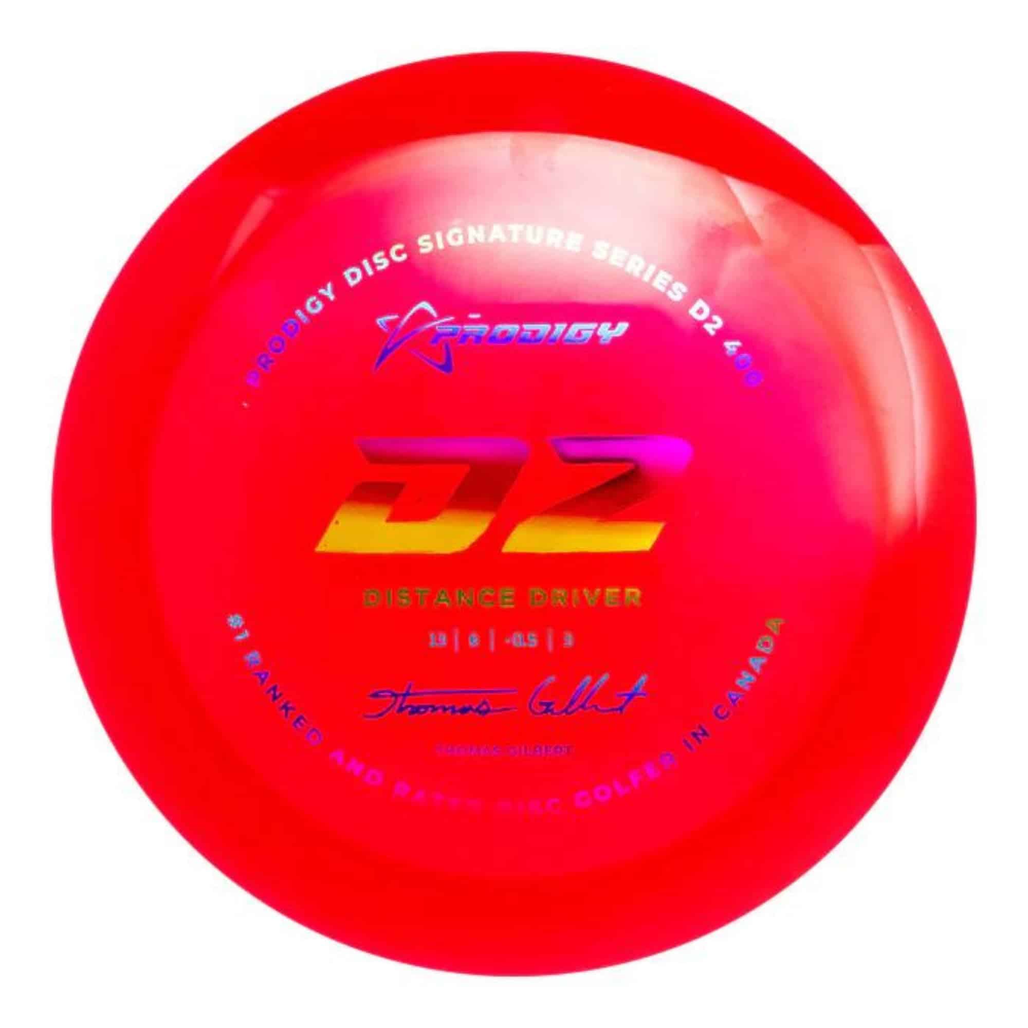 Disco de Golf Prodigy D2 de Plástico 400 - Serie de Firmas
