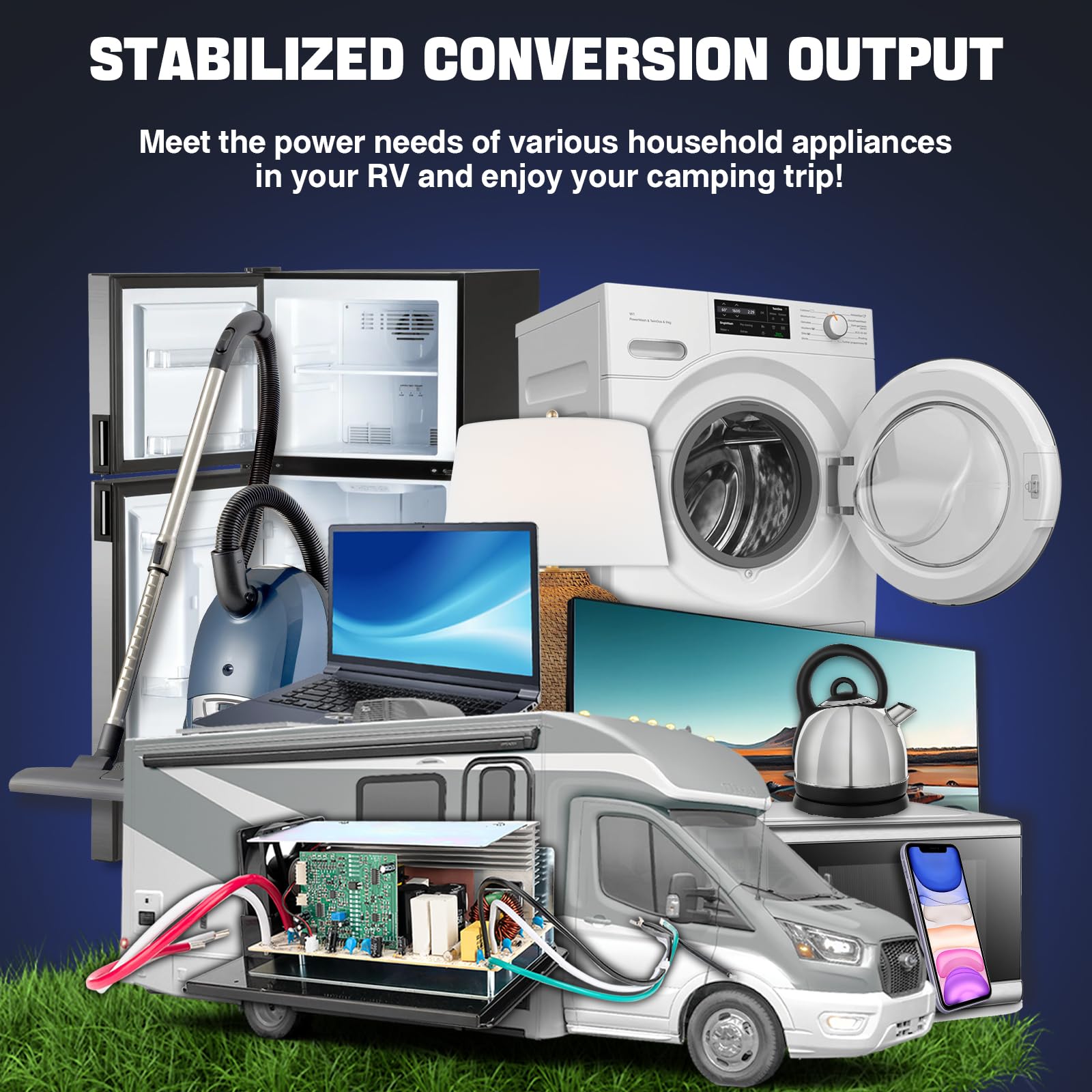 Autoverve RV 55 Amp Power Converter WF-8955-AD-MBA - Imagen 3