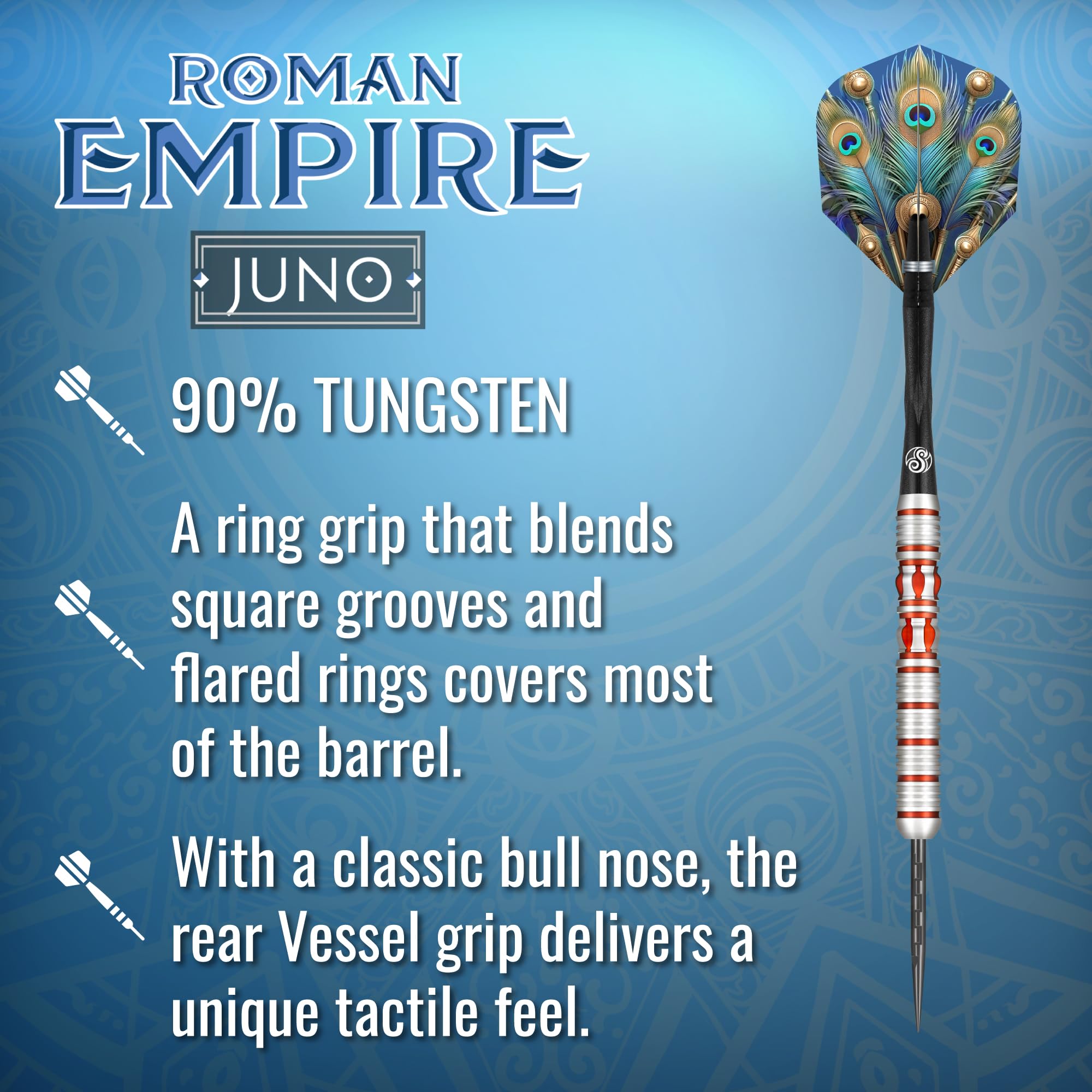 Juego de Dardos de Punta de Acero Shot! Darts, Roman Empire - Imagen 4