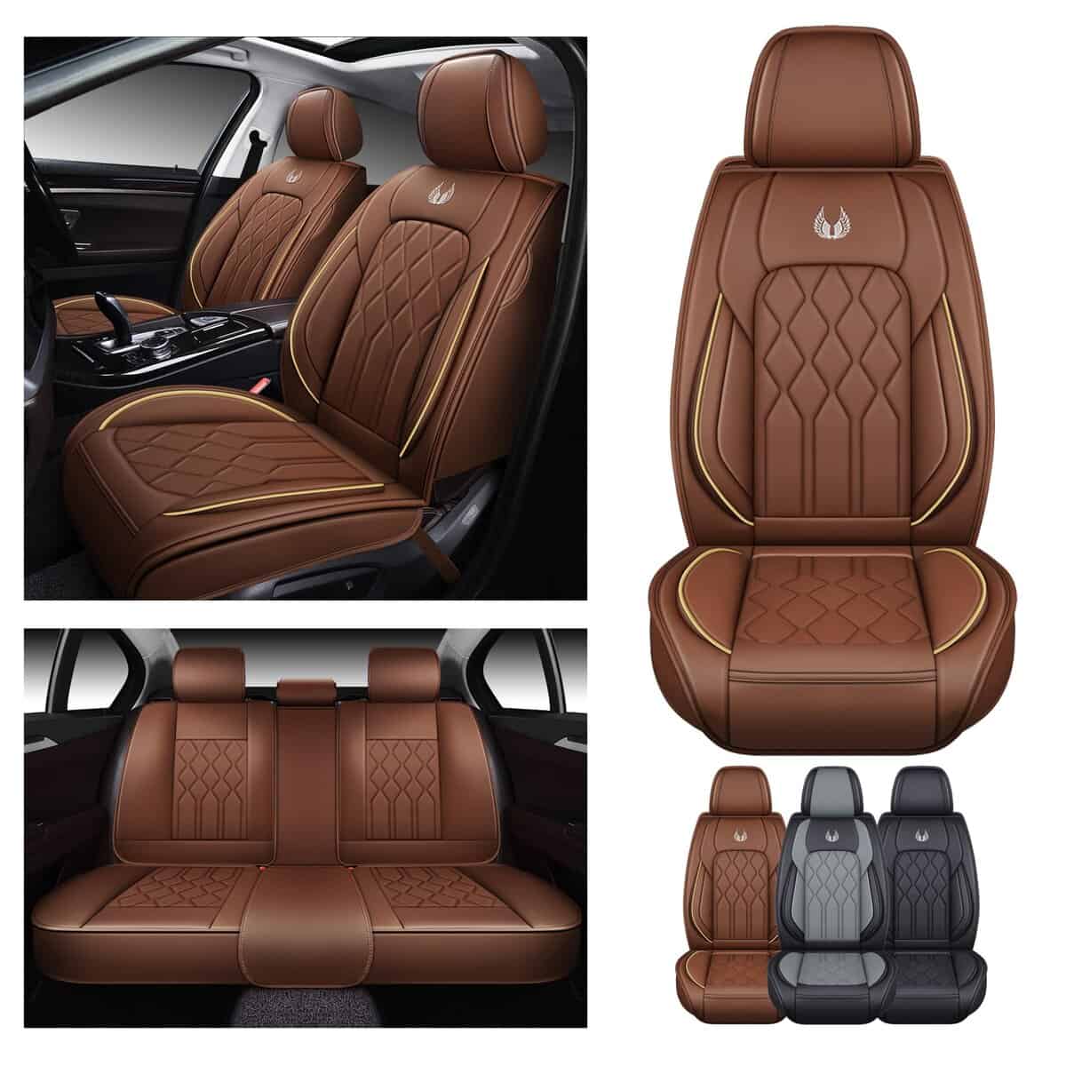 Cubiertas de Asiento para Coche de Cuero Falso Premium a