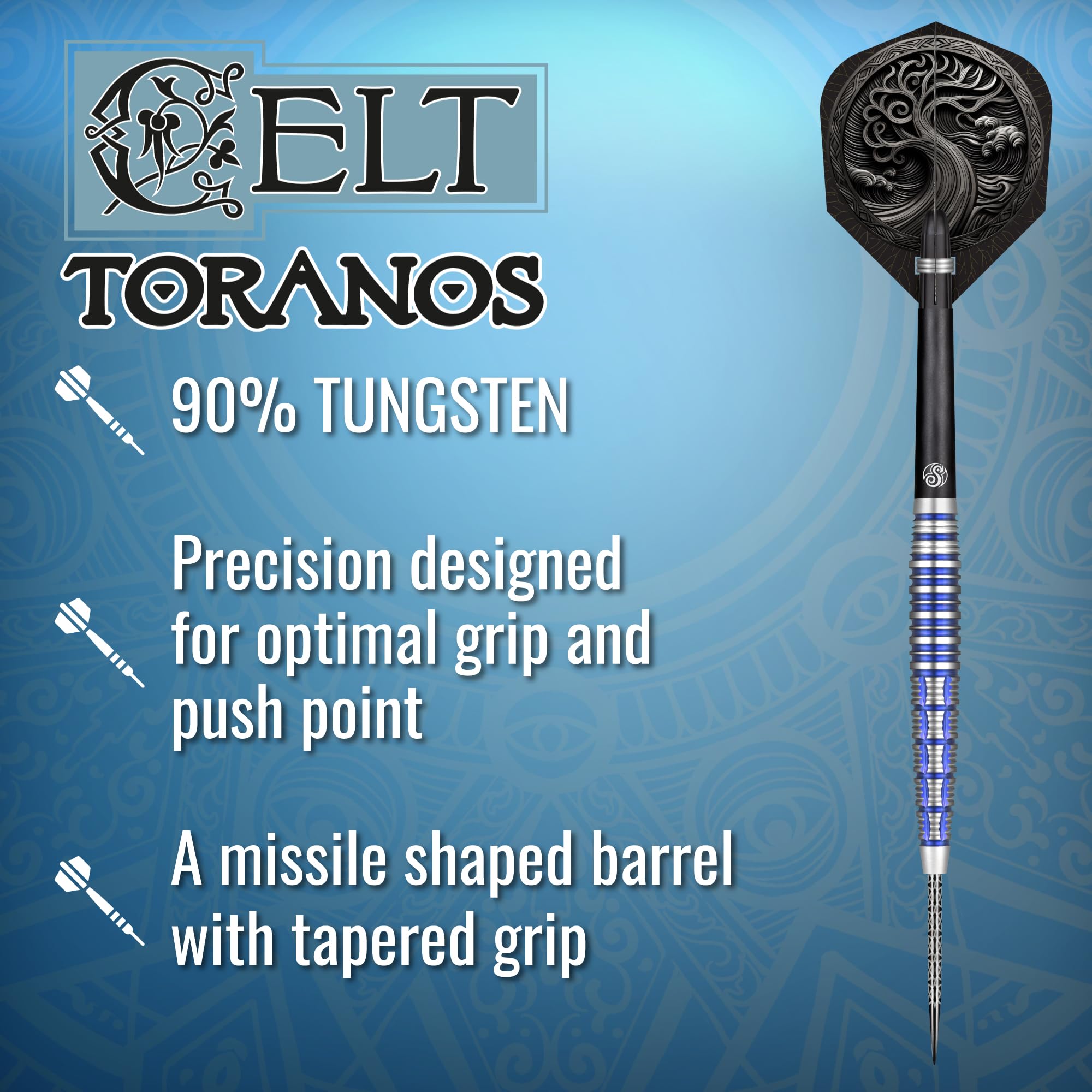 Set de Dardos de Punta de Acero Celt Toranos de Shot! - Imagen 3