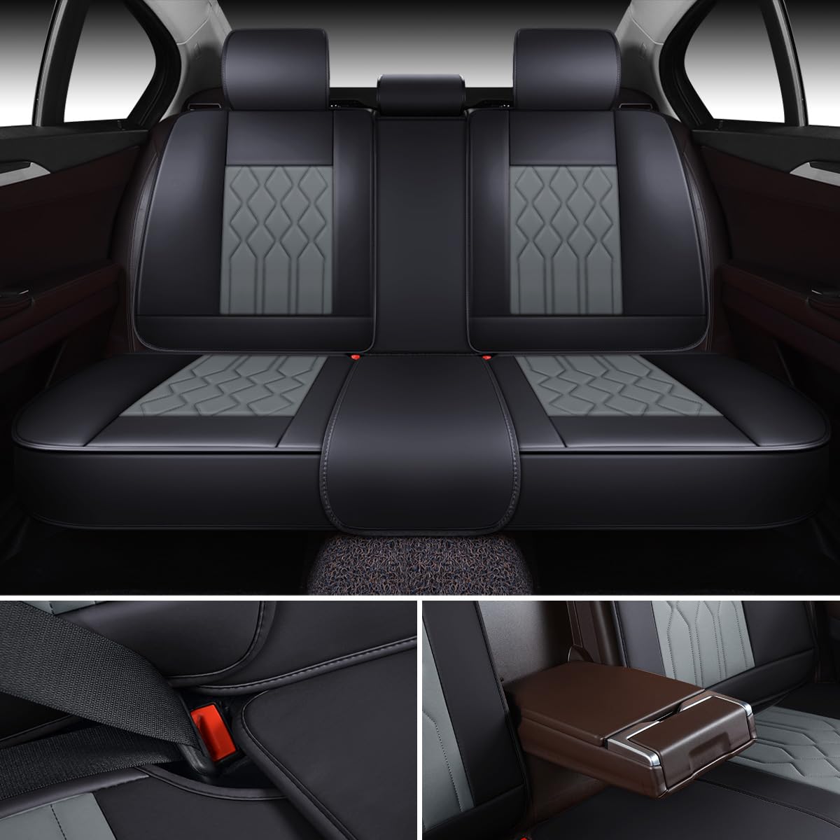 Cubiertas de asiento para automóvil OASIS -Gris - Imagen 6