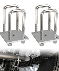 Kit de 4 Pernos en U Cuadrados de Acero Inoxidable para