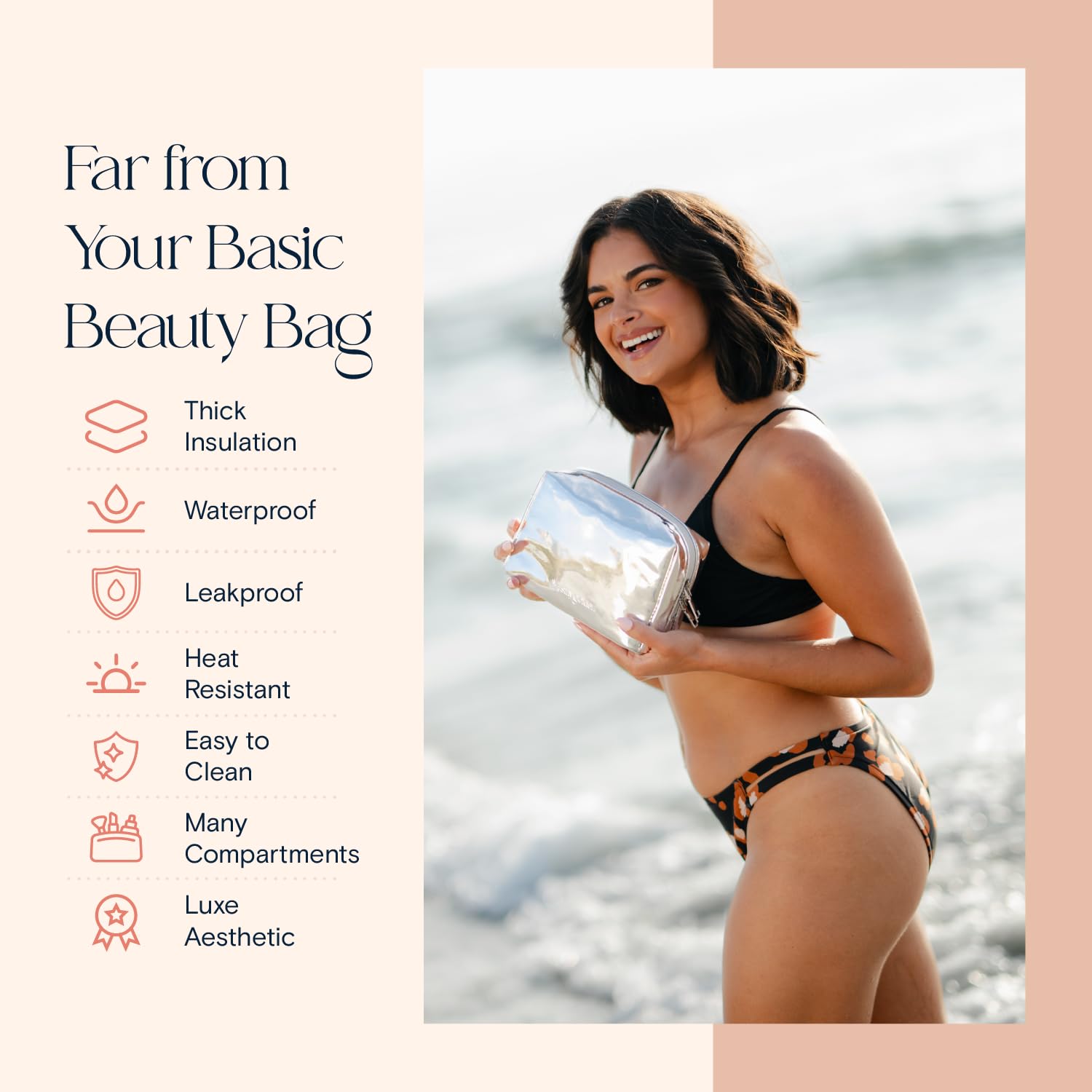 Stay Golden Small Insulated Makeup Bag Day Pouch - Bolsa de - Imagen 10