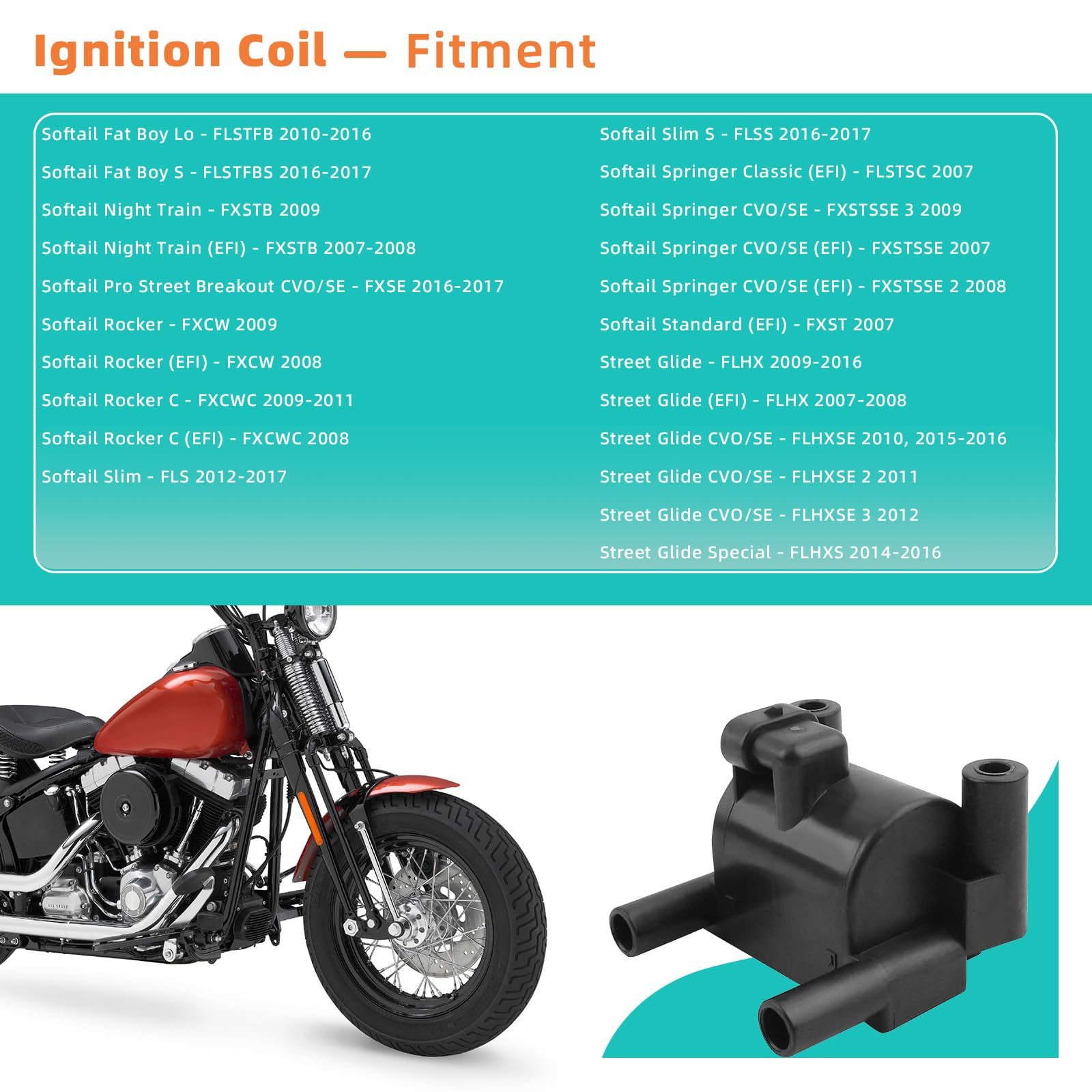 Bobina de Encendido 31696-07A Compatible con Modelos Harley - Imagen 5