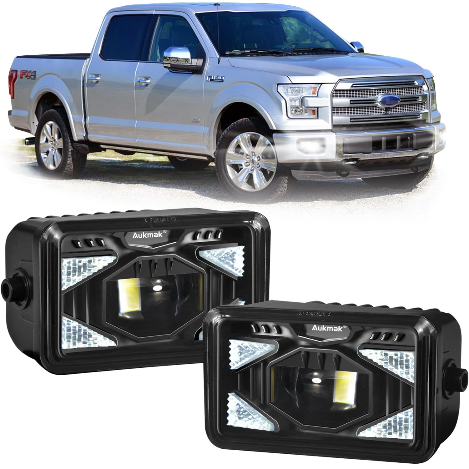 Conjunto de Luces LED Antiniebla con DRL para F150