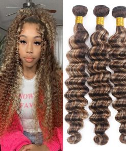 Dokksiiia Extensiones de Cabello Humano Ombre Deep Curly