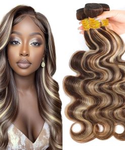 Dokksiiia Extensiones de Cabello Humano Ombre P4/613 de