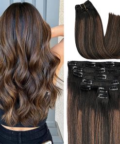 Extensiones de Cabello Clip ORIGEN Cabello Humano Real Remy