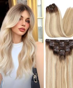 Extensiones de Cabello Clip en Cabello Real Remy Rubio