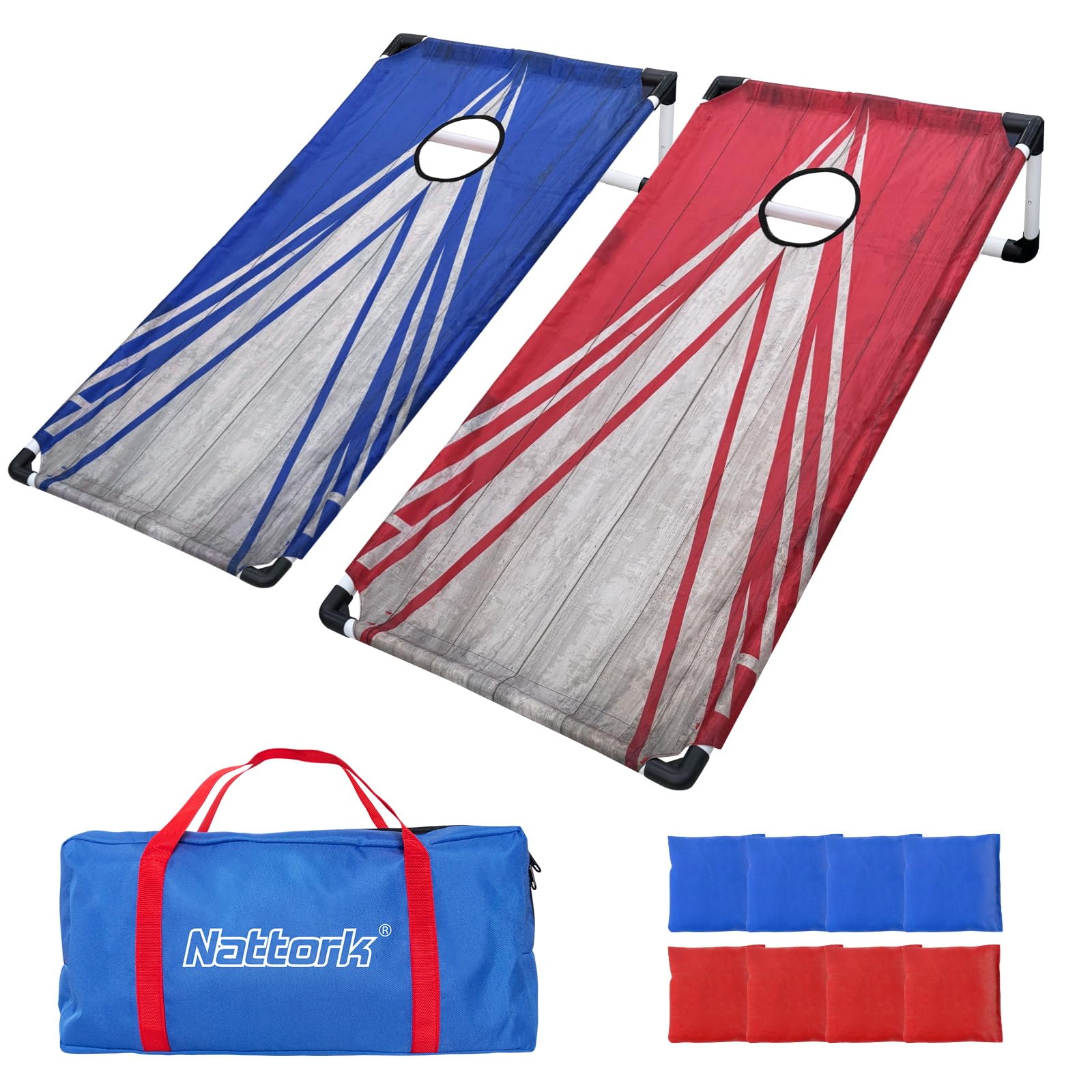 Set de Cornhole Portátil PVC con 2 Tableros, 8 Bolsas de