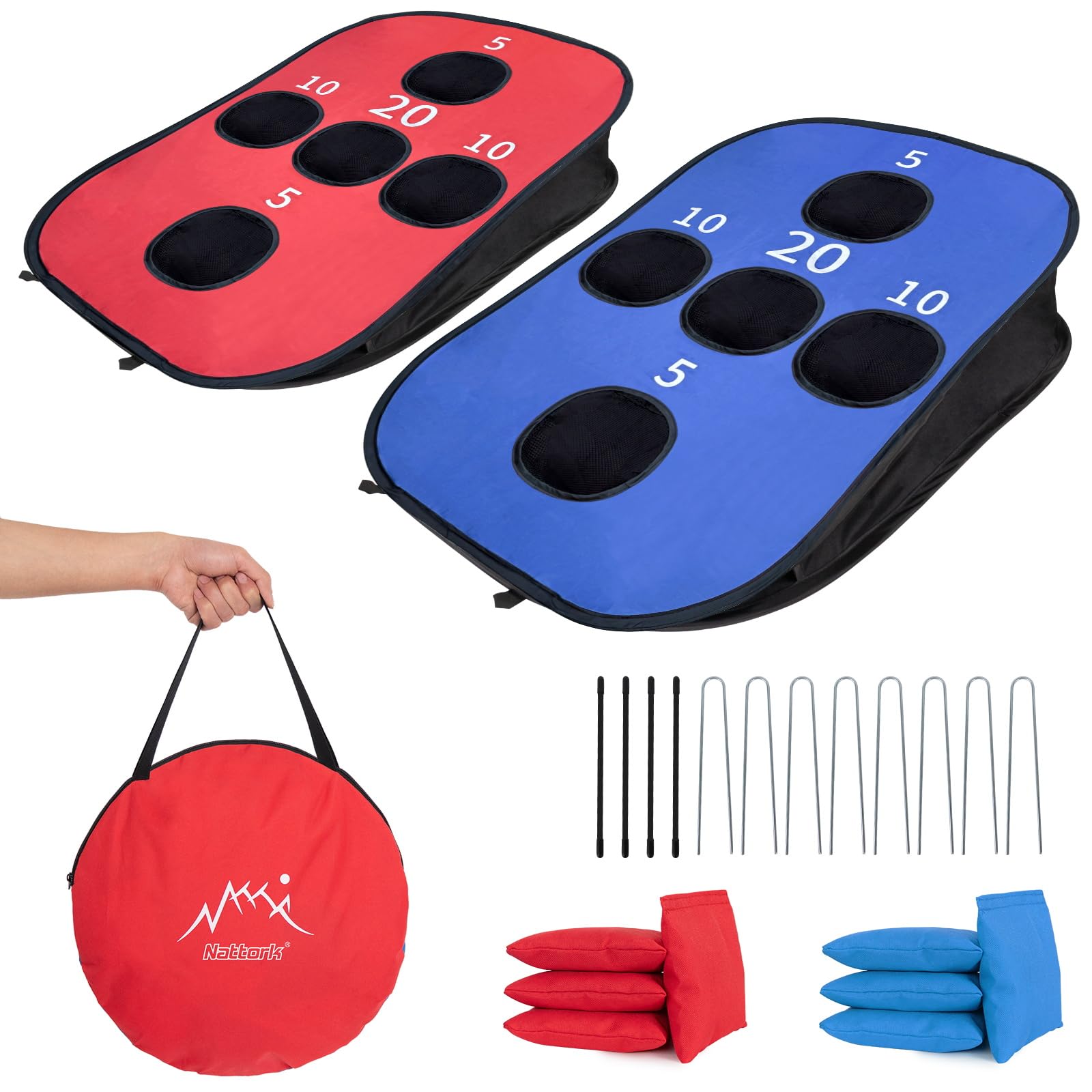 Juego de maíz portátil PVC Framed Corn Holes Set de juego