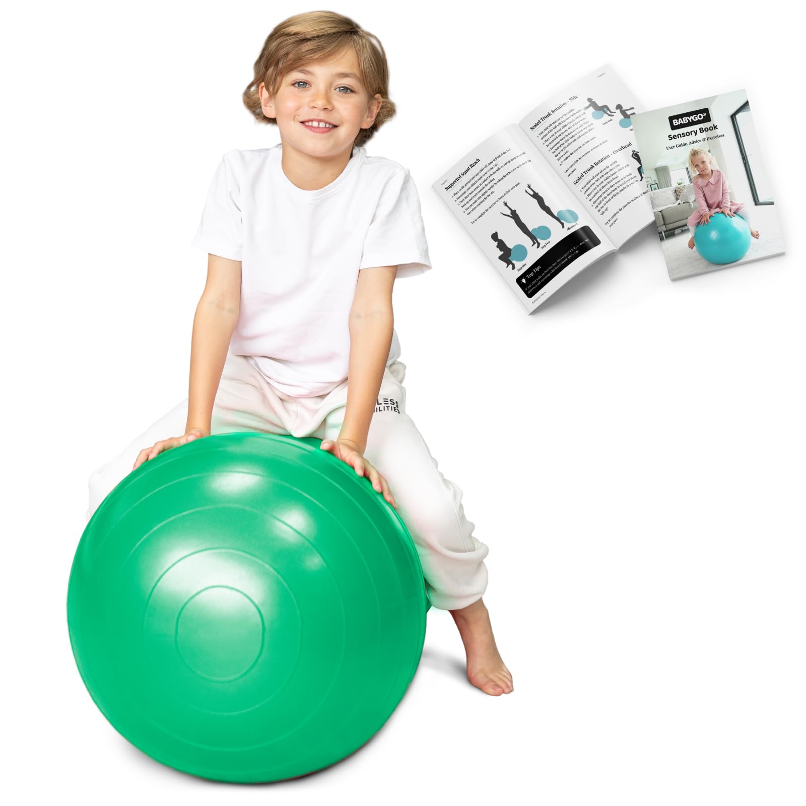 Pelota Sensorial BABYGO | Pelota de Maní -Verde
