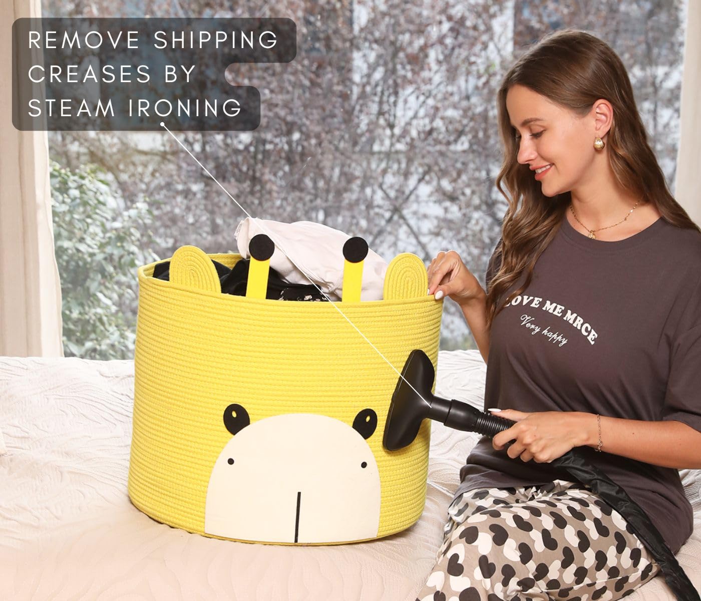 Canasta de Almacenamiento de Cuerda de Algodón en Forma de - Imagen 6