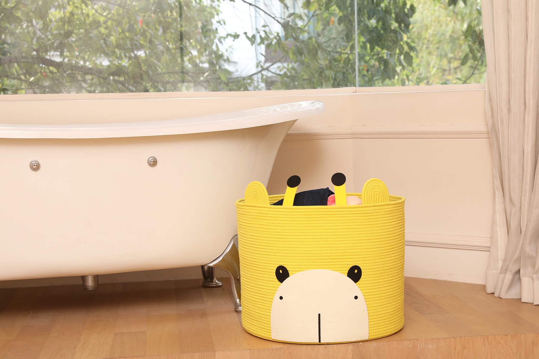 Canasta de Almacenamiento de Cuerda de Algodón en Forma de - Imagen 3