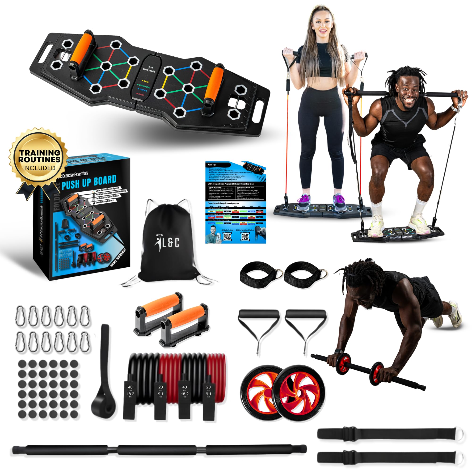 Tablero de flexiones para entrenamiento completo en casa -