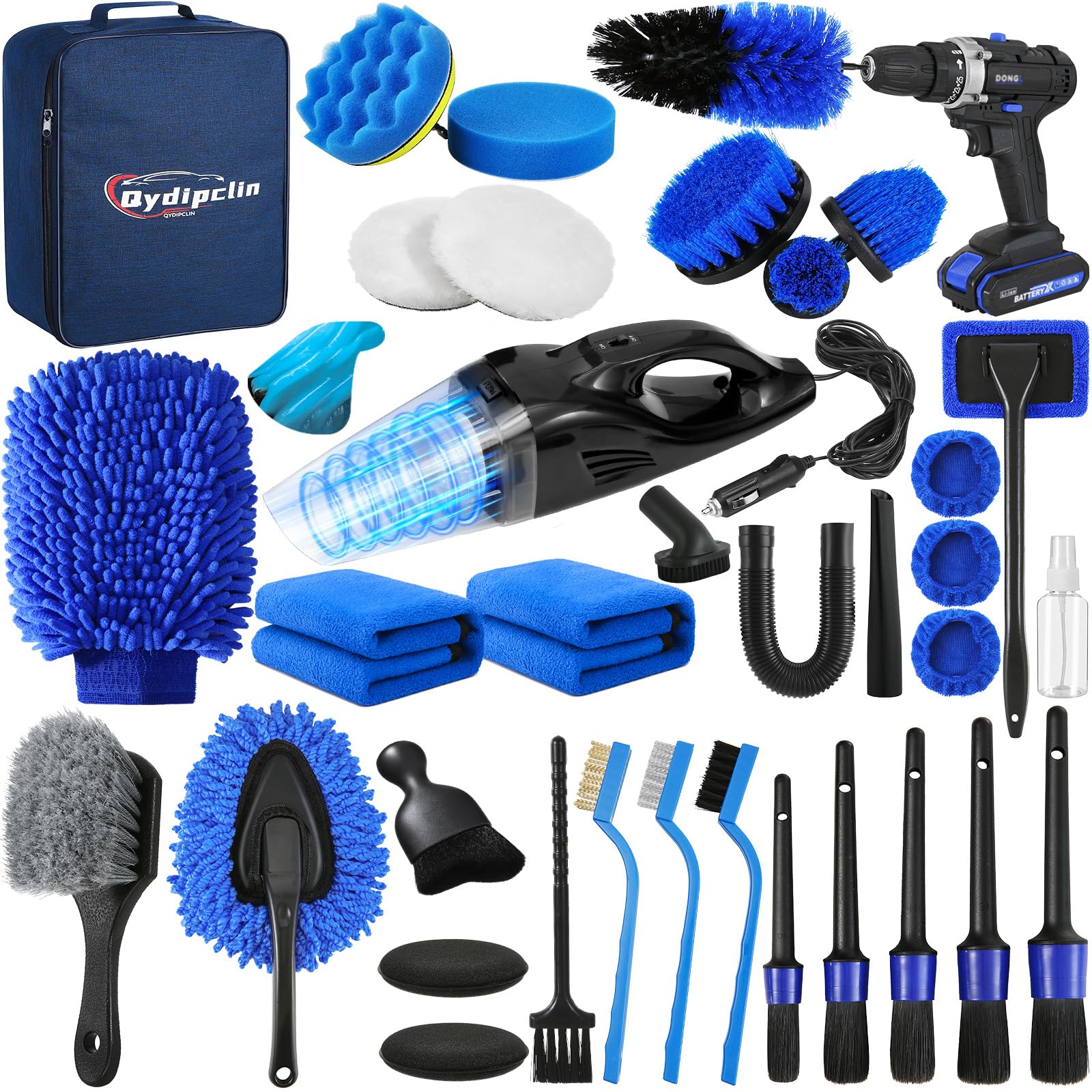 Qydipclin 37Pcs Juego de Cepillos para Detallado de Coche,